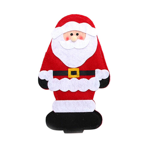 Christmas tableware holders silverware pockets set