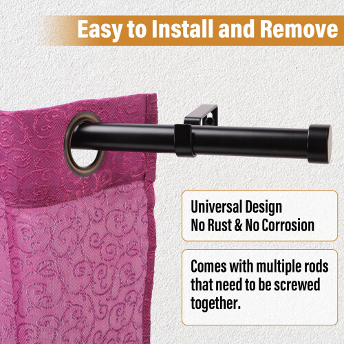 Curtain Rod Adjustable 60-120 Inch 3 Pack 2