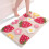 Beige strawberry bath mat microfiber 20x32 inch 1