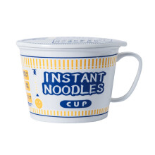 Washranp ceramic noodle bowl with lid 33.82 oz
