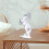 Horse Statue White Tabletop Ornament 1 piece 8