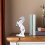 Horse Statue White Tabletop Ornament 1 piece 6