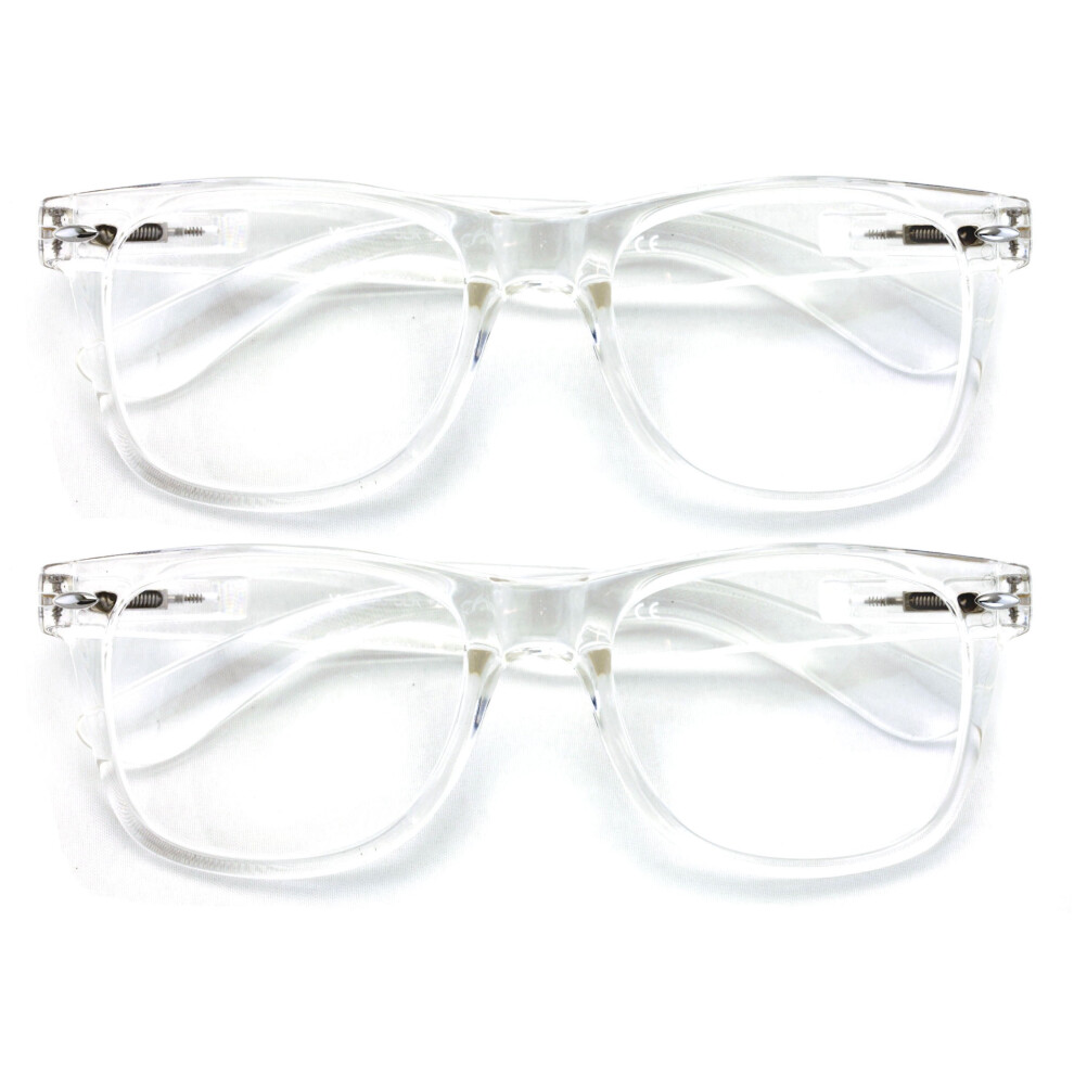 V.W.E. Reading Glasses +6.00 Wide Fit Classic Design 2 Pairs