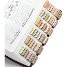 Bible labels laminated gold foil for women 12 pcs