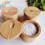 Bamboo Salt and Pepper Box with Spoon 1-Compartment 6