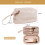 Double Layer Makeup Bag Off-White Leather 1pc 7