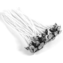 Cotton candle wicks with sustainer 100 pcs 17 cm