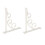 Wall Shelf Brackets Metal Corner Braces 2 Pack 20x25cm White 3