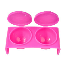 UDIYO Nail Dappen Dish with Lid Dual Compartment 2 pcs