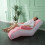 Inflatable Lounge Chair with Handrails Pink 6