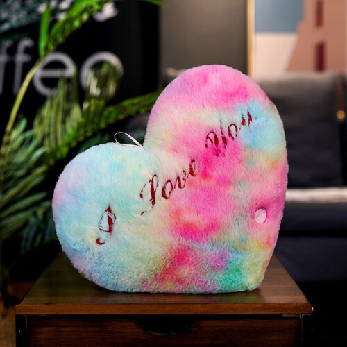 Heart Shaped LED Pillow Light Toy, Rainbow Glow 1