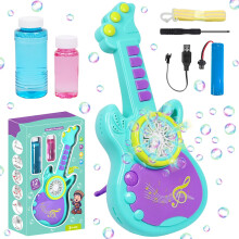 Máquina de Burbujas Guitarra Automática Música Iluminación LED + Líquido — juguetes jardin, regalo para niño