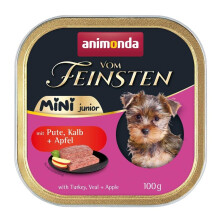 ANIMONDA Vom Feinsten Junior Mini Turkey with veal and apple - wet dog food - 100g