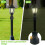 Outdoor Post Light Waterproof 3-Light Fixture with Clear 4