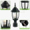 Outdoor Post Light Waterproof 3-Light Fixture with Clear 5