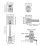 SKYSHALO front door handle and deadbolt set silver 3