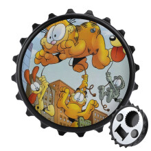 Garfield Bottle Opener with Magnetic Fridge Sticker