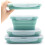 Silicone Collapsible Bento Box Set 3 Pieces Blue 1