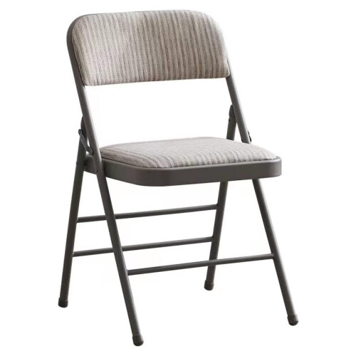 Folding Chair Steel Frame Fabric Padded 2-Pack 2