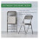 Folding Chair Steel Frame Fabric Padded 2-Pack 4