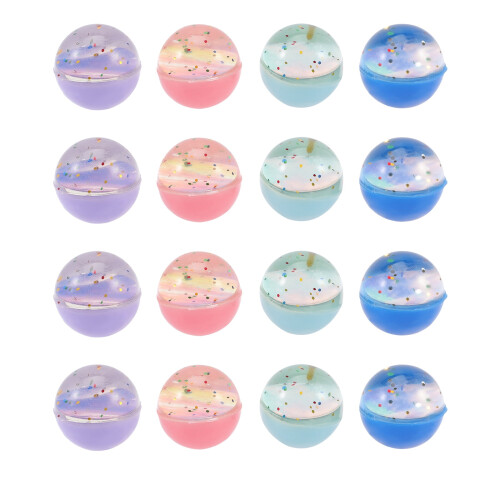 Rubber Bouncy Balls Sparkle Star Sky 25pcs