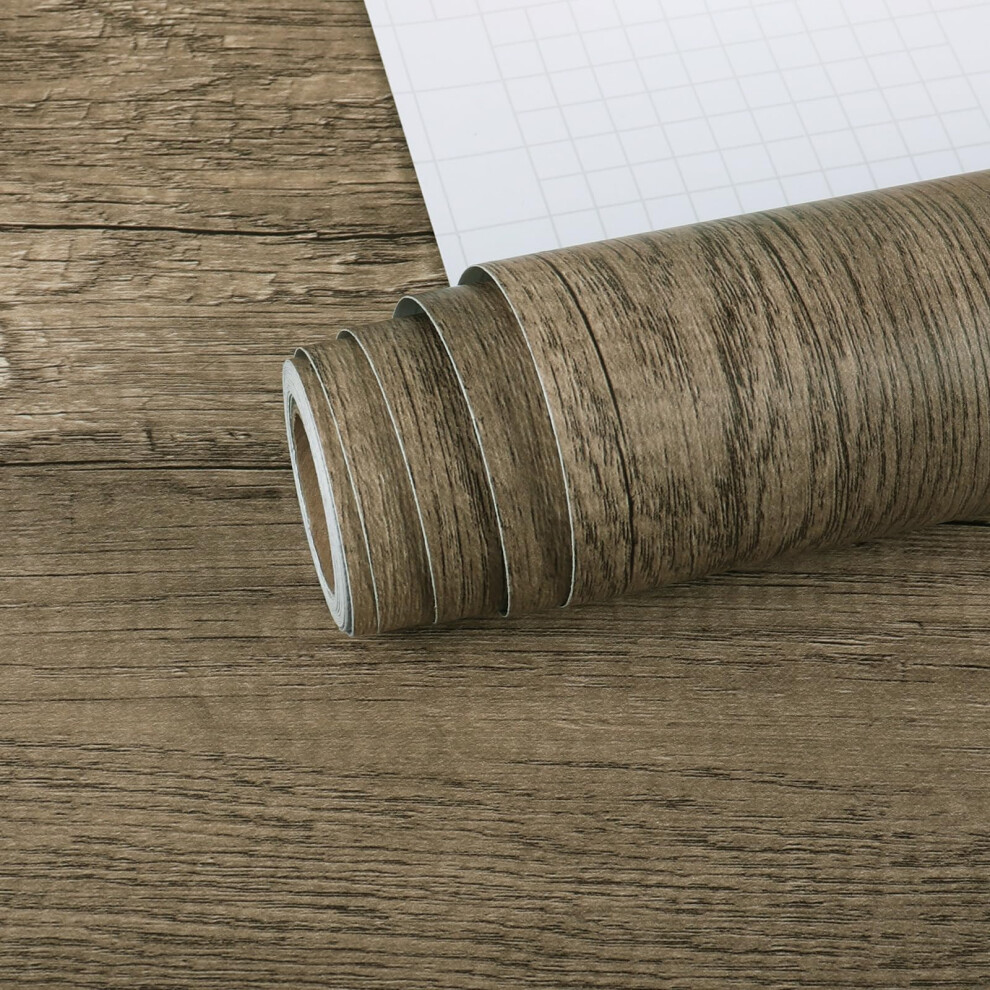 Veelike Self-Adhesive Furniture Film Wood Grain Structure Grey 60 X 900 Cm Â Grey Furniture Film, Wood Furniture Veneer 5902362857962