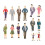 G Scale Model Train Passengers Seated Standing 25pcs 2