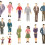 G Scale Model Train Passengers Seated Standing 25pcs 3