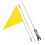 Bike Safety Flag Yellow Triangular 1 Pack 2