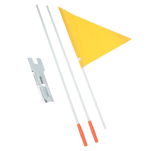 Bike Safety Flag Yellow Triangular 1 Pack 2
