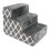 Foam Pet Stairs Foldable 3-Step Gray Lattice 16.5 in 1