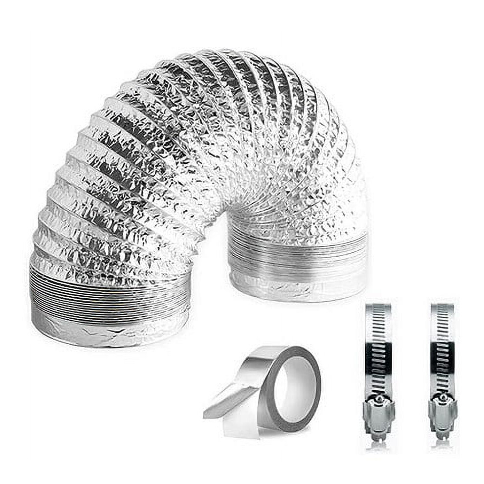 Aluminum Foil Dryer Vent Hose With Clamps And Tape 901175695667