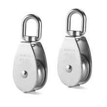 UEETEK 25mm Single Pulley Block 304 Stainless Steel 400kg