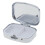 Metal pill box container silver round and rectangular 50mm 1