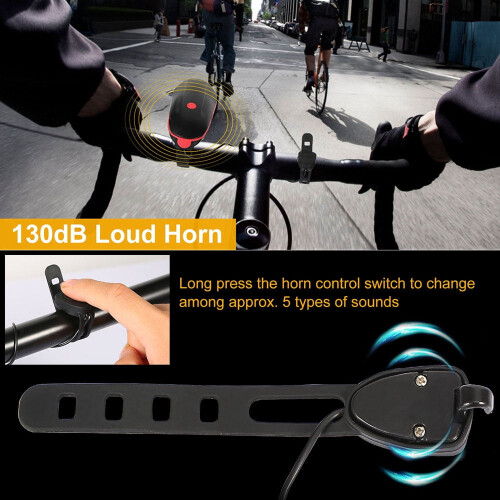 Rechargeable bike light set with horn 2 pcs 1