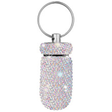 1 szt. Bling Medycyna Butelka na Tabletki Pudełko Do Przechowywania Kapsułek Mini Przenośne Kryształki Kryształowe Etui Podróżne Tuby
