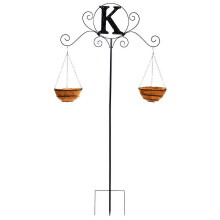 Monogram double planter stakes K