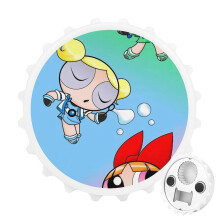 Powerpuff Girls Magnetic Bottle Opener with Fridge Sticker