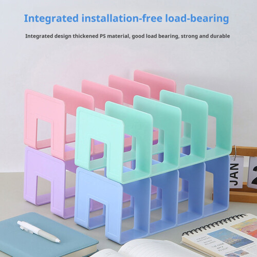 Warkul book shelf vertical storage rack 2 pcs 1