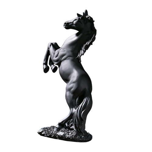 Horse Statue Black Tabletop Ornament 1 piece 2