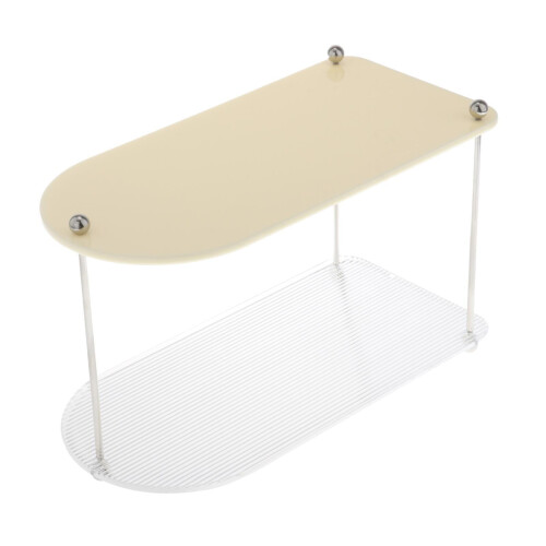 Bathroom countertop organizer white 2-layer 1