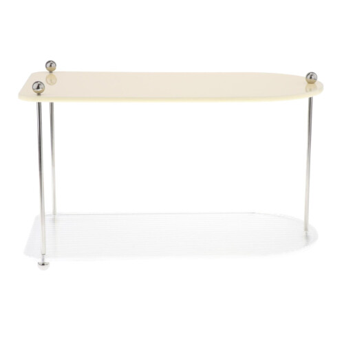 Bathroom countertop organizer white 2-layer 2