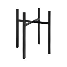 TEVEQ metal plant stand for 10" and 16" pots, black, 1 pack