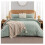 Sage Green Boho Queen Comforter Set 3-Piece 1