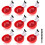 Washranp Chicken Water Cups Red Large 9Pcs 2