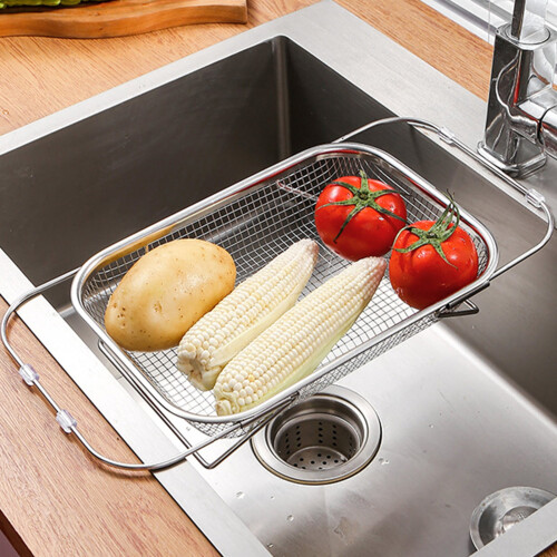 Stainless Steel Oval Sink Colander with Handle 2