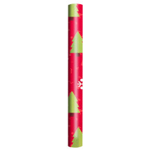 Christmas gift wrap red embossed foil one roll