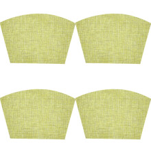 TrueClos round PVC placemats wedge woven non-slip 4-piece