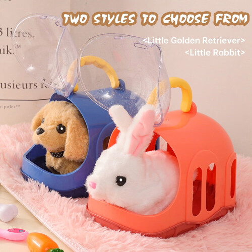 Rabbit Plush Pet for 18 Inch Dolls Play Set 2