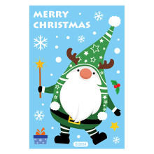 Santa Claus Elk Christmas Window Stickers 12 pcs
